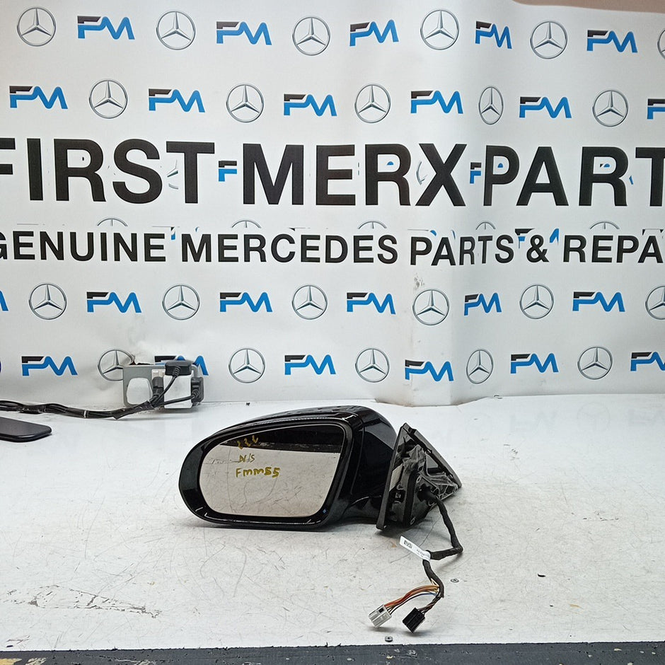 MERCEDES S-CLASS W222 PASSENGER WING MIRROR NS BLACK A2228101516 2014 PL FMM55