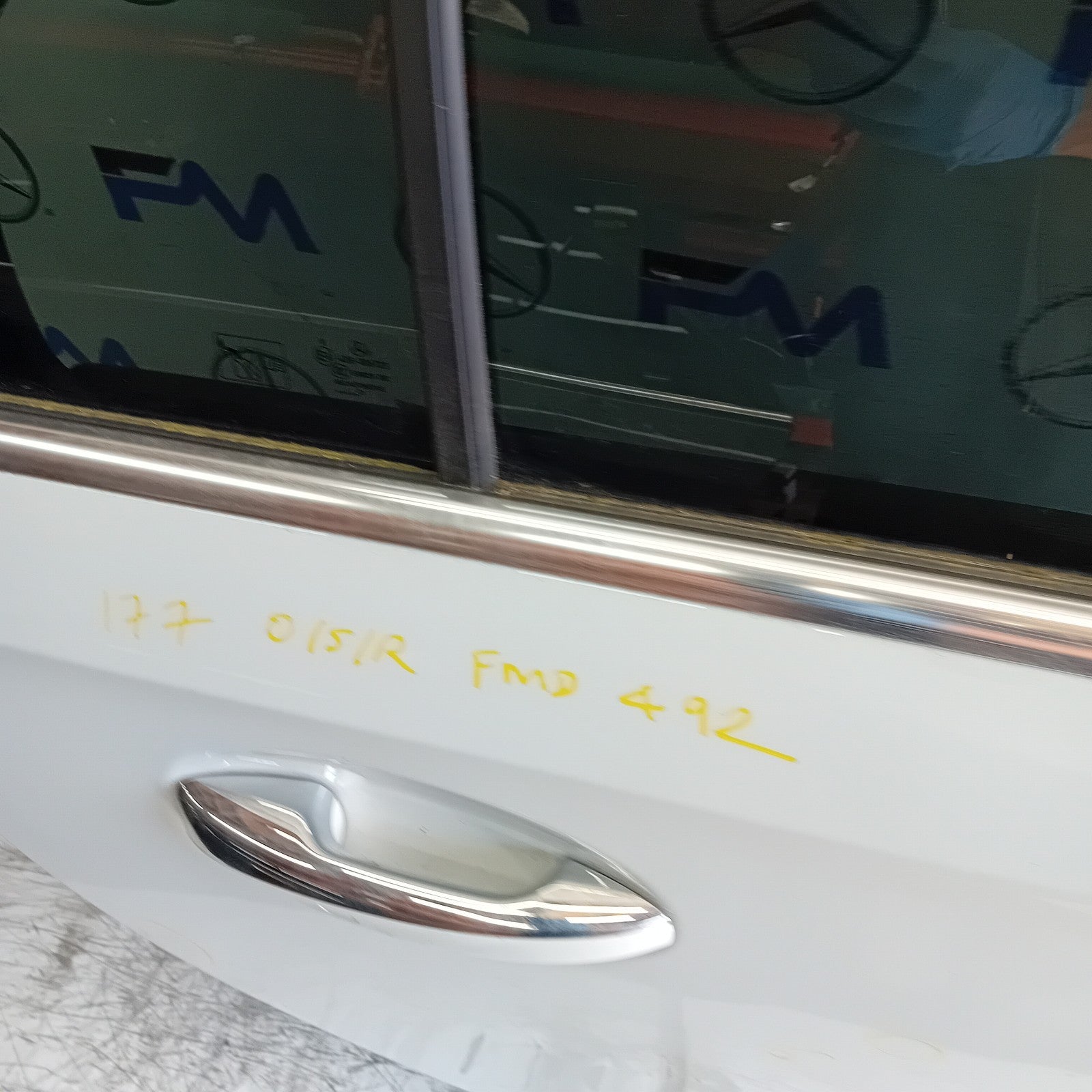 MERCEDES A-CLASS W177 DRIVER REAR DOOR OSR 2019 WHITE COMPLETE FMD492
