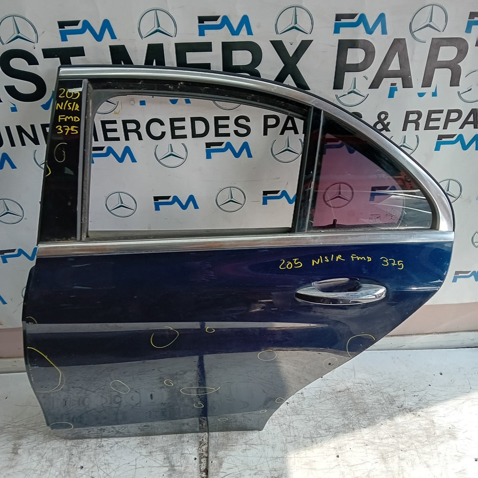 MERCEDES C-CLASS W205 SLN PASSENGER REAR DOOR NSR BLUE 2014 ON COMPLETE FMD375