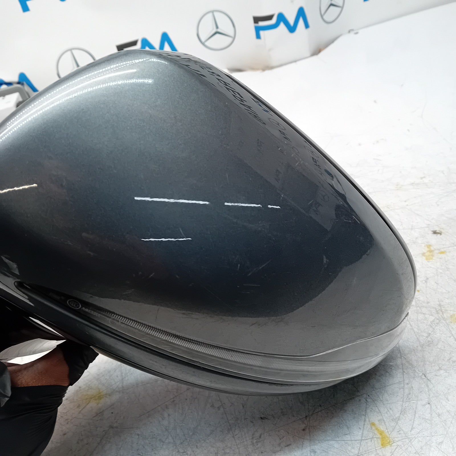 MERCEDES BENZ  E-CLASS W238 PASSENGER WING MIRROR NS GREY PL A2388101300 FMM79