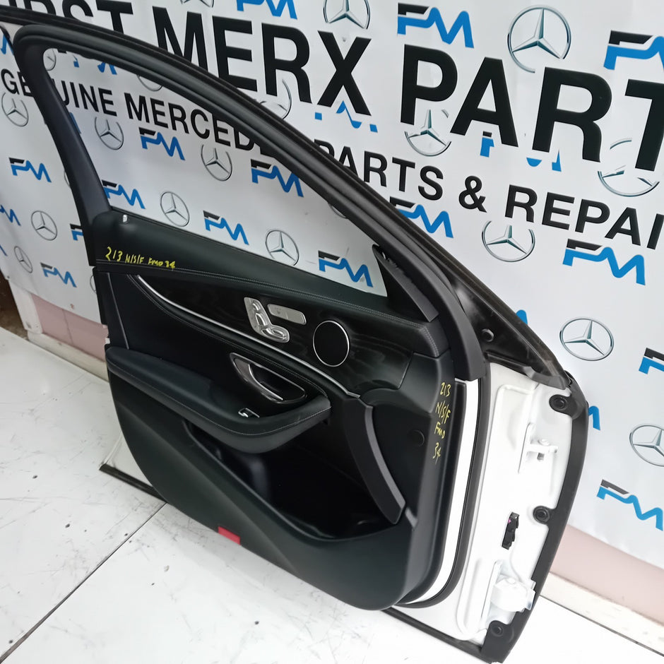 MERCEDES BENZ E-CLASS W213 PASSENGER SIDE FRONT DOOR N/S/F COMPLETE WHITE FMD34