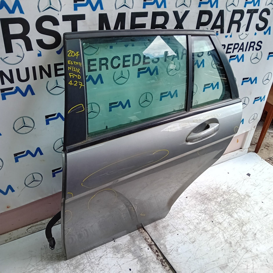 MERCEDES C-CLASS W204 EST PASSENGER REAR DOOR NSR GREY 2008-14 COMPLETE FMD427