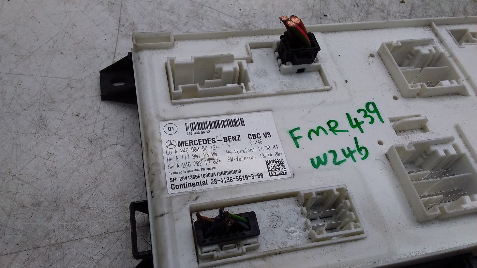 MERCEDES BENZ B-CLASS W246 BCM BODY CONTROL MODULE ECU A2469005612 FMR439