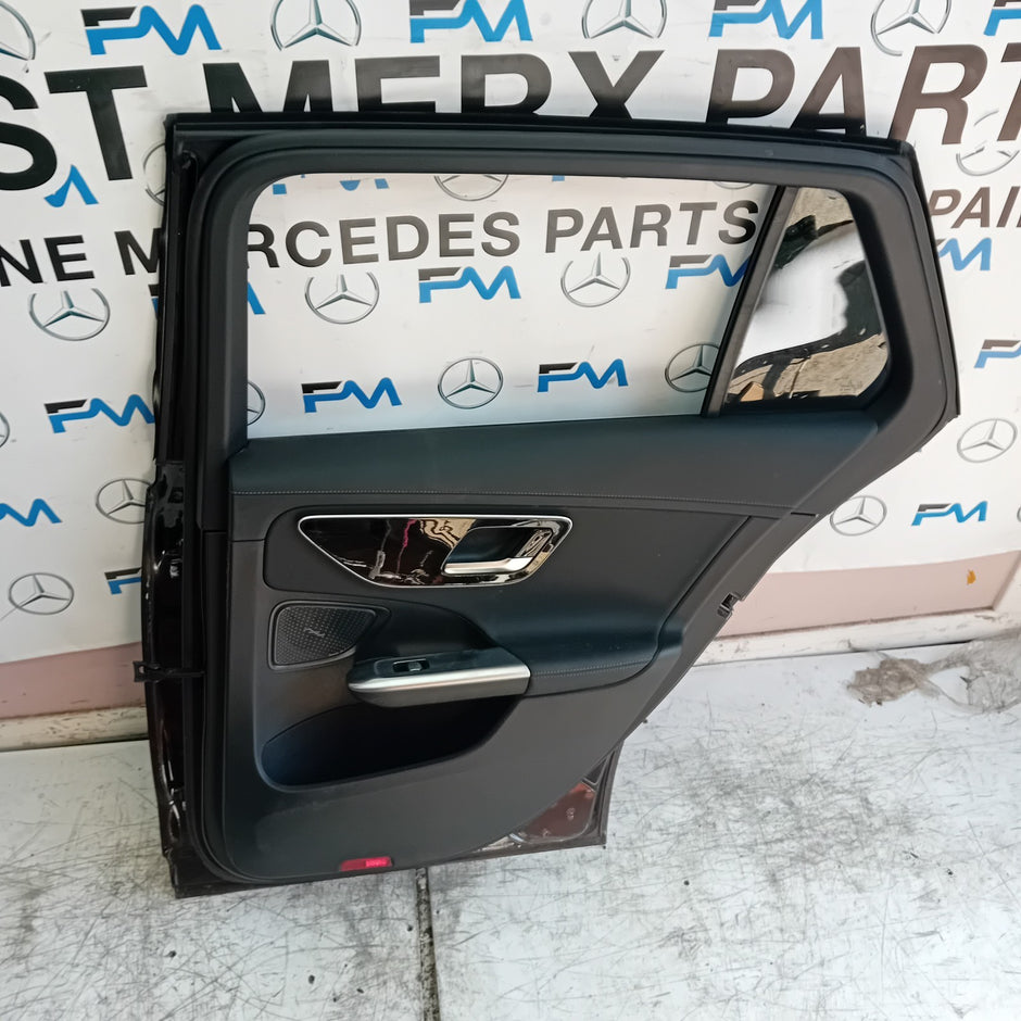 MERCEDES BENZ C-CLASS W206 ESTATE DRIVER REAR DOOR OSR BLACK COMPLETE FMD294