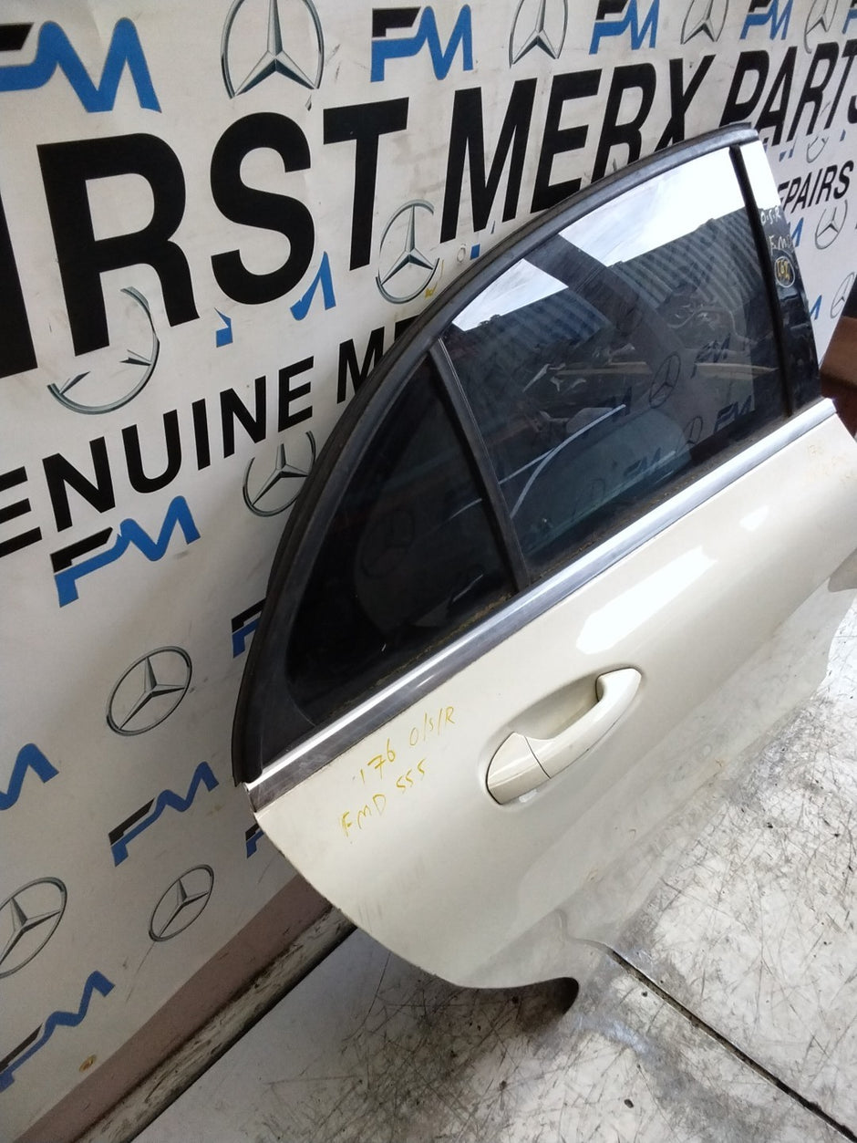 MERCEDES BENZ  A-CLASS W176  DRIVER REAR DOOR OSR WHITE 2012-2018 FMD555