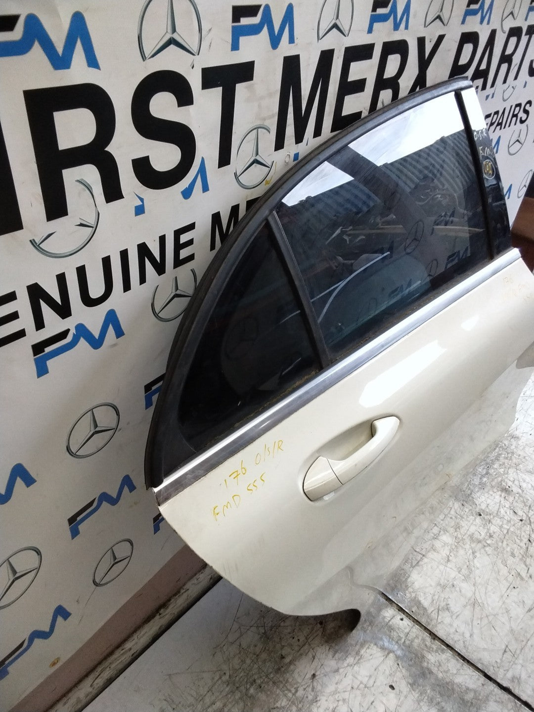 MERCEDES BENZ  A-CLASS W176  DRIVER REAR DOOR OSR WHITE 2012-2018 FMD555
