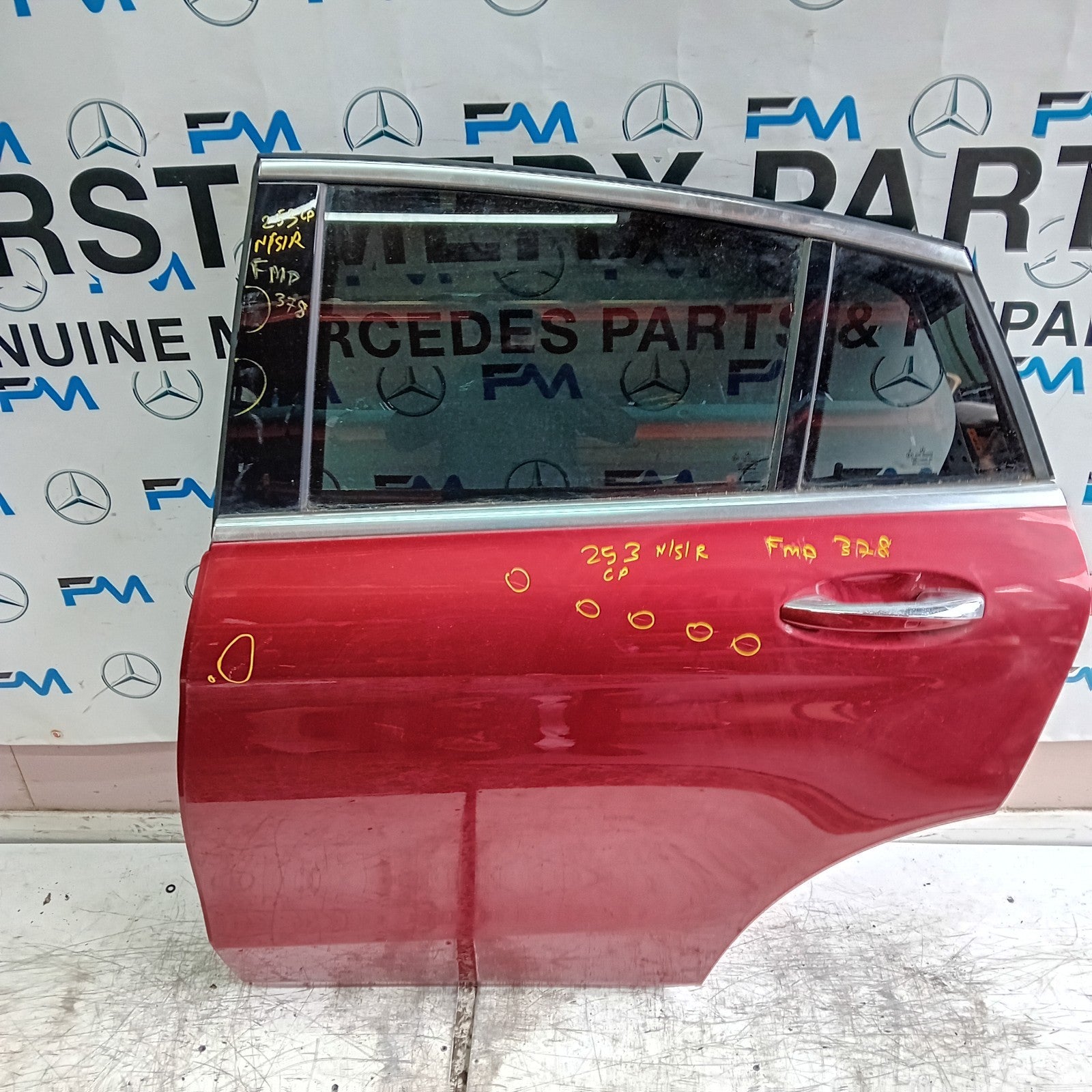 MERCEDES GLC X253 CP PASSENGER REAR DOOR NSR RED 2016 ON COMPLETE FMD378