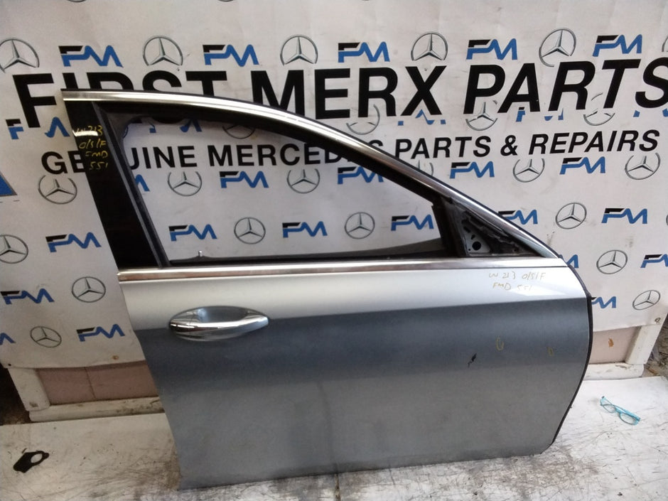 MERCEDES E-CLASS W213 SLN DRIVER FRONT DOOR OSF SILVER 2017-20 COMPLETE FMD551