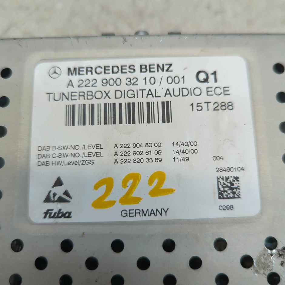 MERCEDES BENZ S-CLASS W222  2014-2021  RADIO TUNER BOX  A2229003210 FM001408