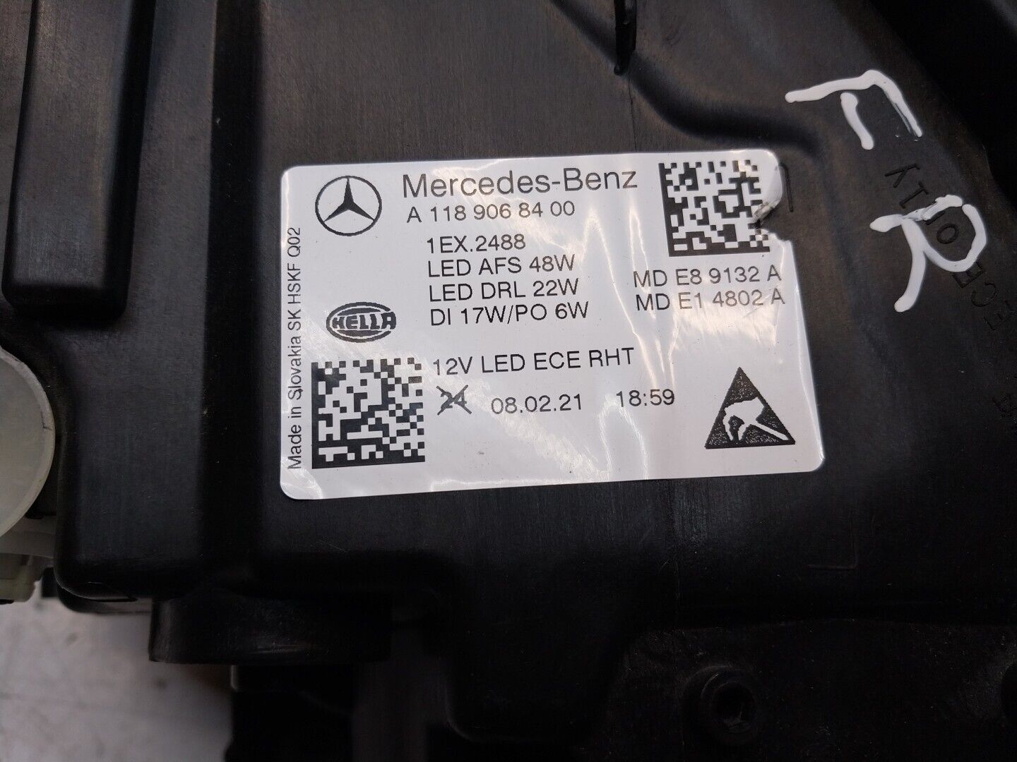 Mercedes W118 CLA 2019-2024 LED Headlight RIGHT/DRIVER/OFF SIDE COMPLETE FMH0063