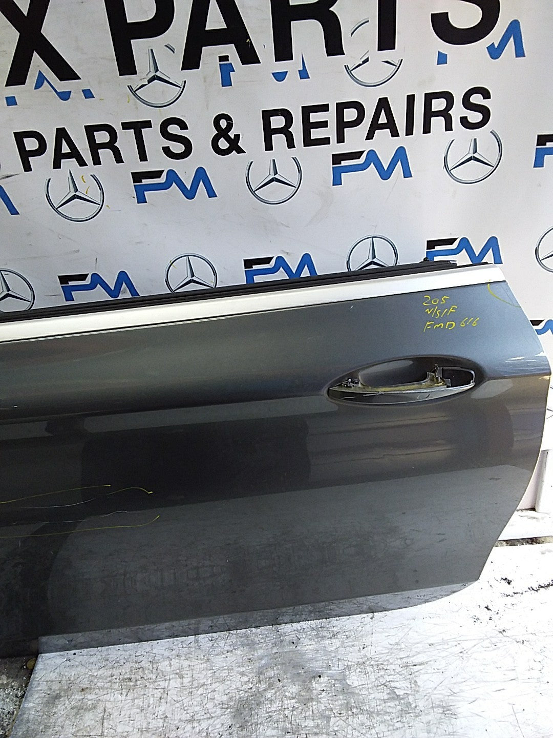 MERCEDES C-CLS C205 COUPE PASSENGER FRONT DOOR NSF GREY 2016 ONW COMPLETE FMD616