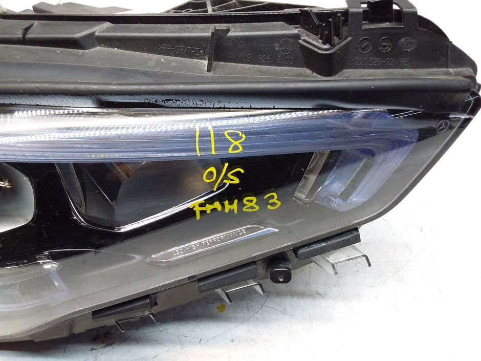 MERCEDES W118 CLA DRIVER O/S HEADLIGHT A1189068600 FMH83 LED HIGH PERFORM