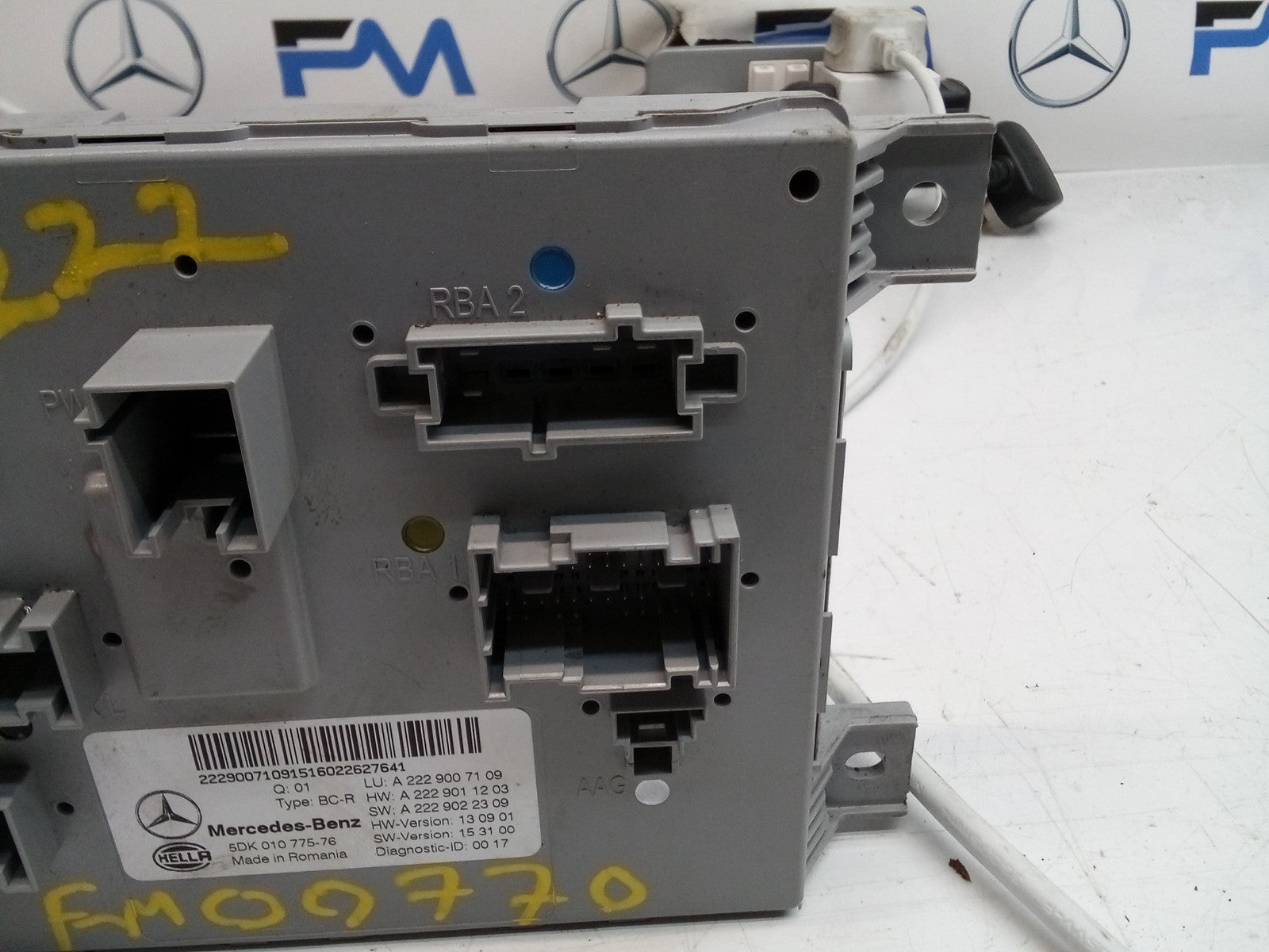 MERCEDES S-CLASS REAR SAM CONTROL MODULE W222 A2229007109 FM00770