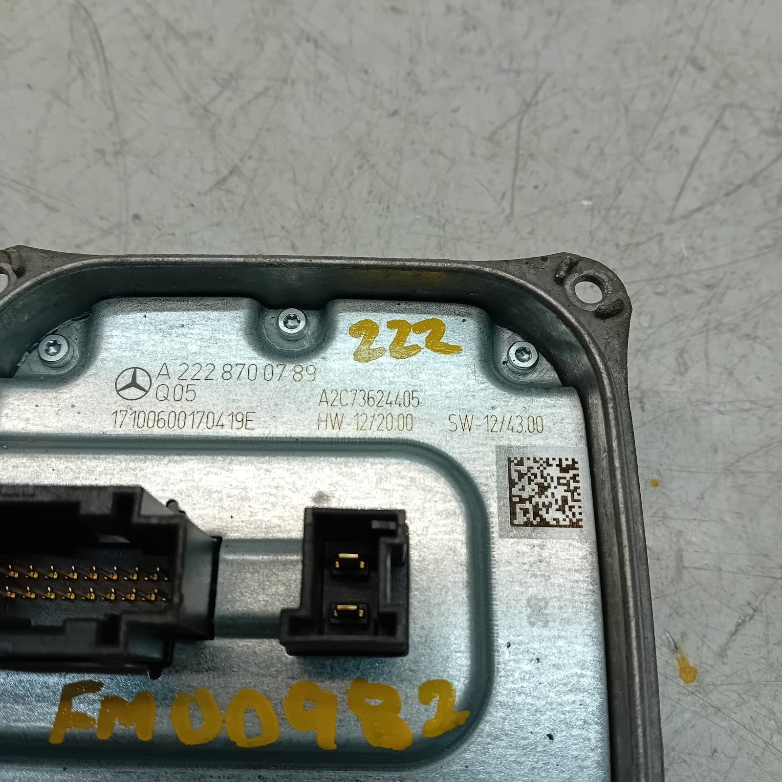 MERCEDES S-CLASS W222 HEADLIGHT CONTROL UNIT A2228700789 FM00982