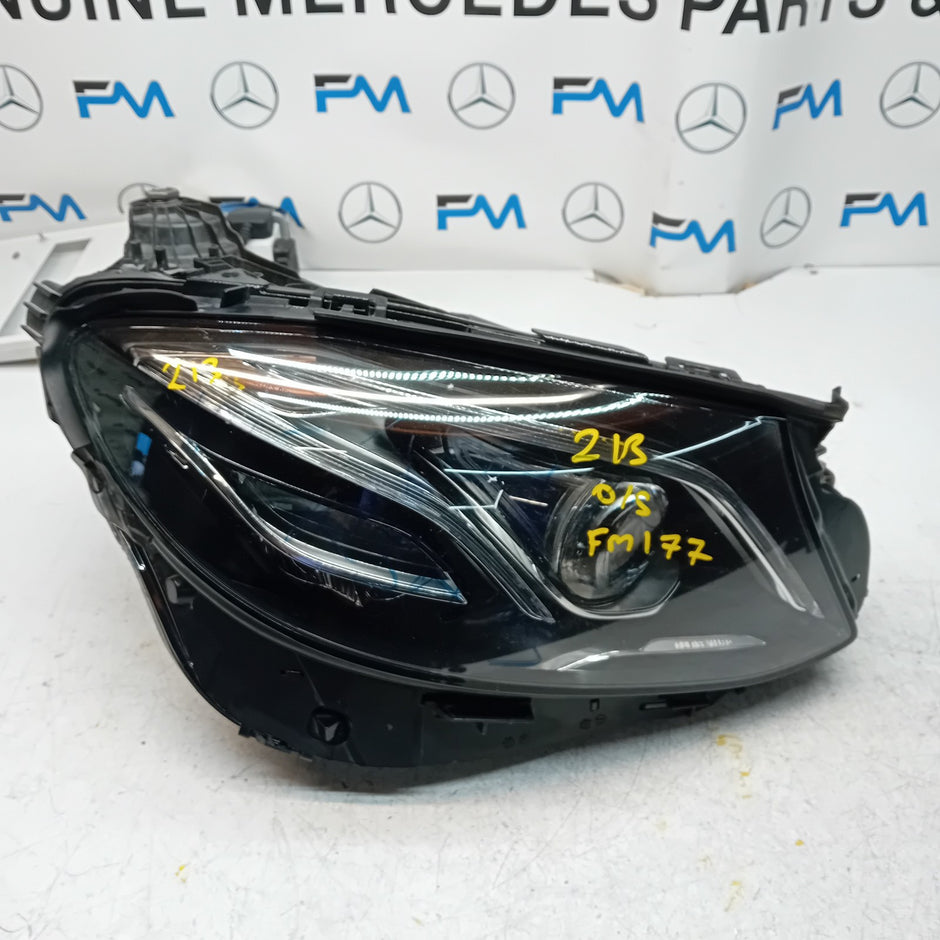 MERCEDES E-CLASS W213 HEADLIGHT DRIVER SIDE OS RIGHT A2129069608 2018 FMH177