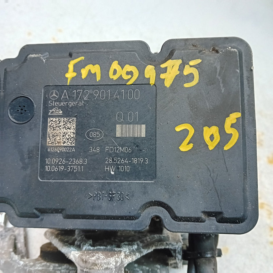 MERCEDES C-CLASS W205 ABS PUMP MODULE CONTROL UNIT A1729014100 FM00975