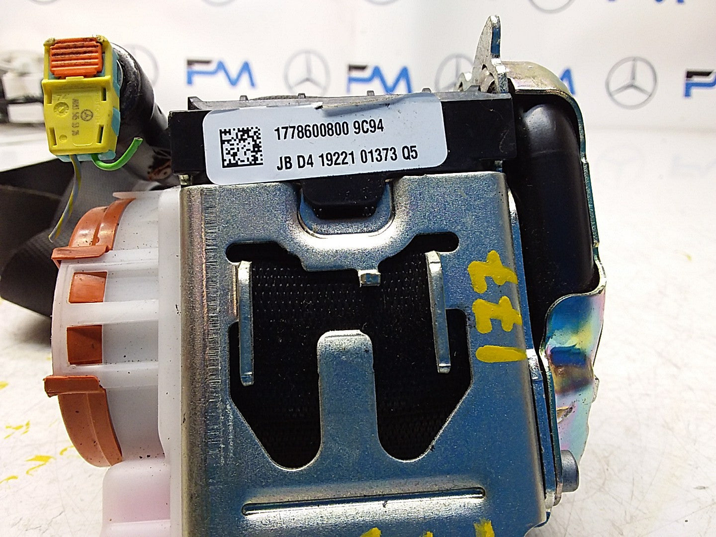 MERCEDES A CLASS  FRONT RIGHT SEAT BELT WITH PRETENSIONER A1778600800 FMS50 OSF