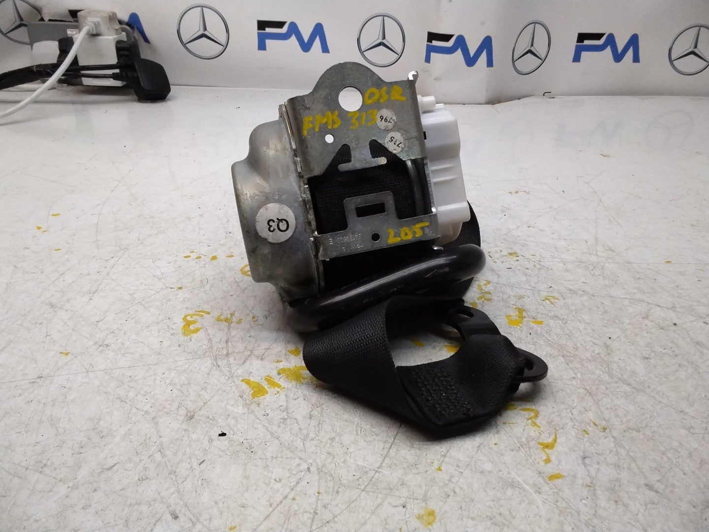 MERCEDES C-CLASS W205 SEAT BELT REAR RIGHT DRIVER SIDE A2058600685 FMS313 OSR