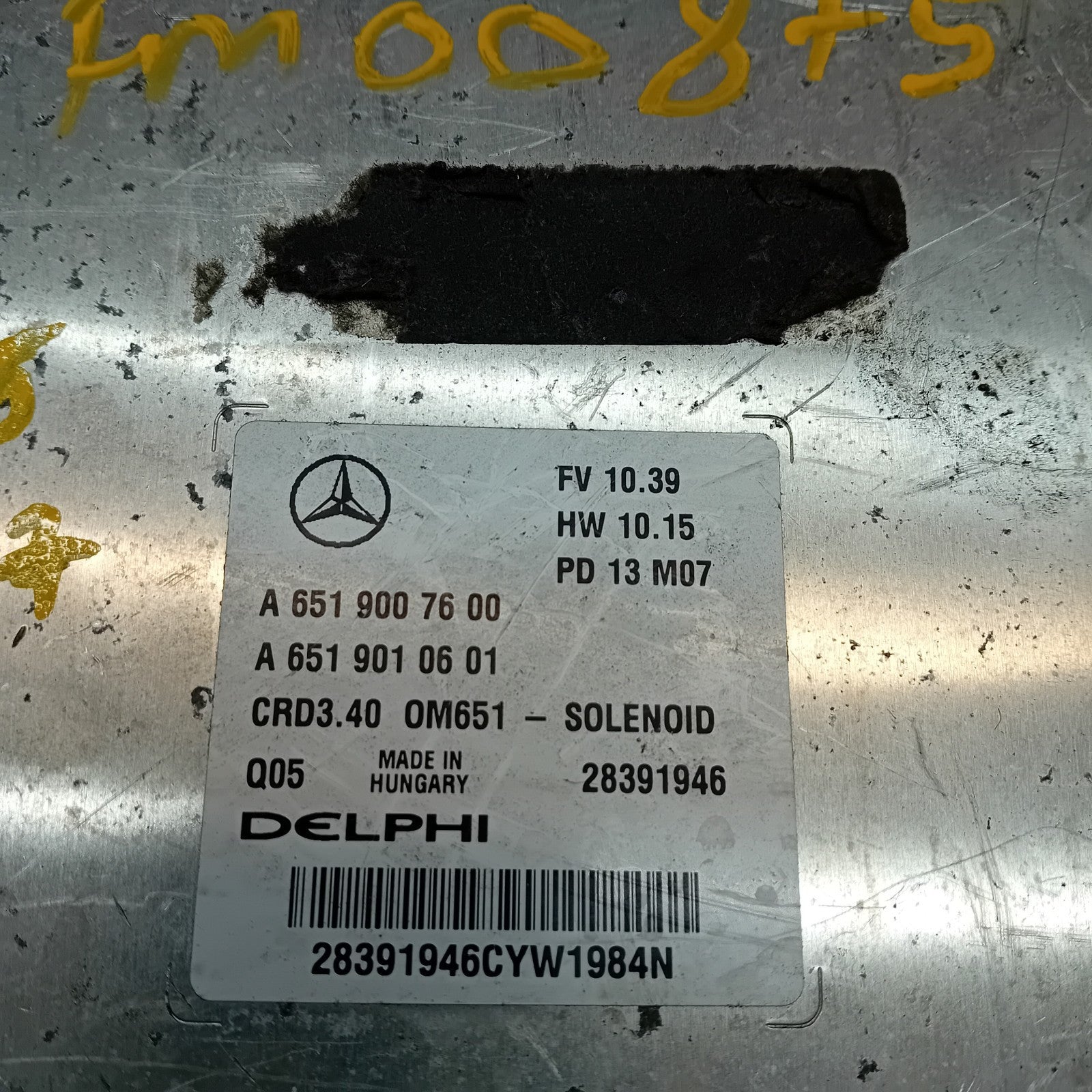 MERCEDES  B CLASS W246 W177 ENGINE  ECU CONTROL MODULE A6519007600 FM00875