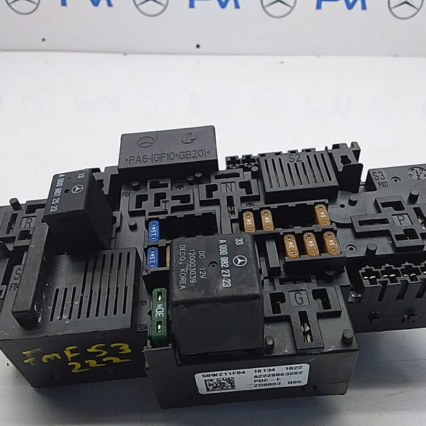 MERCEDES BENZ S-CLASS W222 2014 -2021 FUSE RELAY BOX A2229063202  FMF53