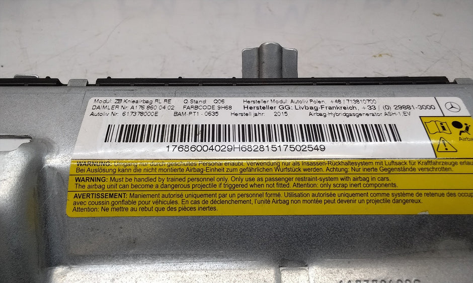 MERCEDES BENZ A-CLASS W176 O/S/F DRIVER SIDE KNEE AIRBAG FM00755