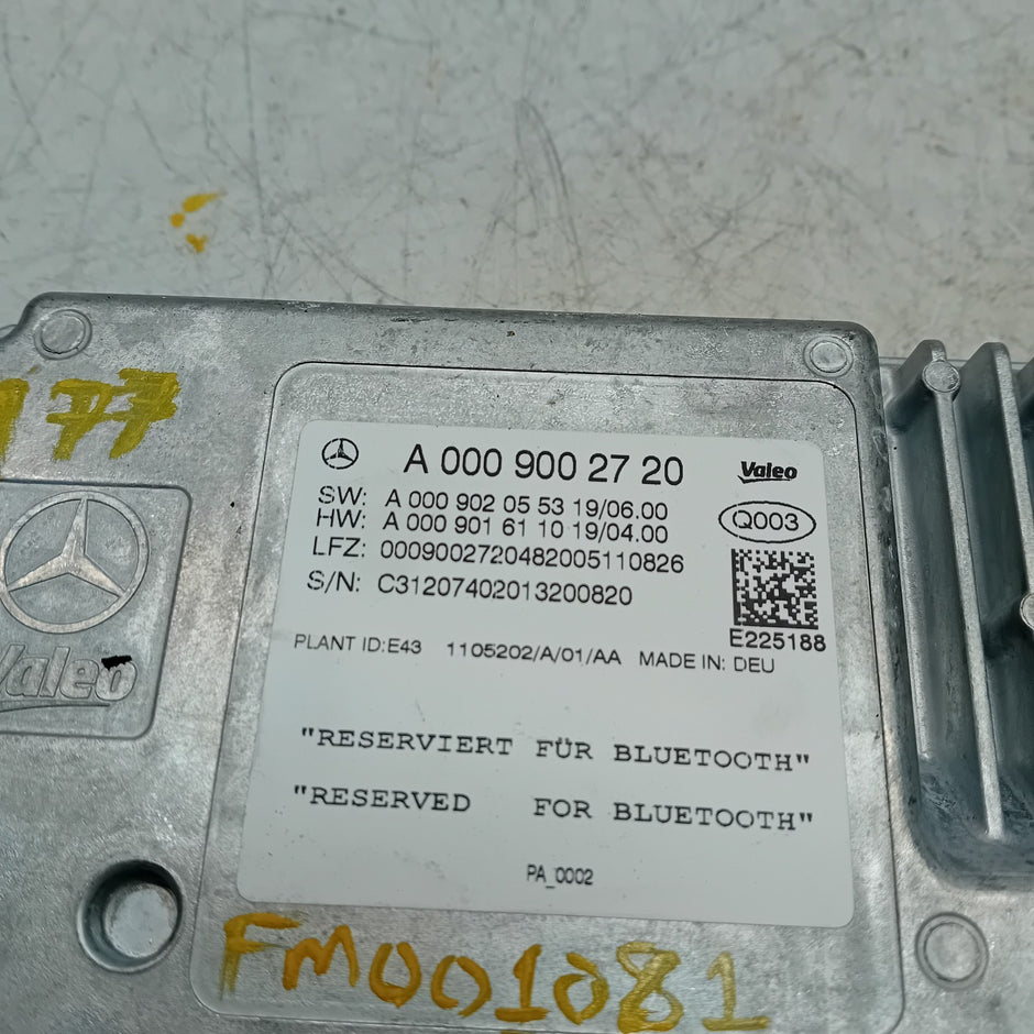 MERCEDES A C-CLASS W177 W205 BLUETOOTH PARKING CONTROL A0009002720 FM001081