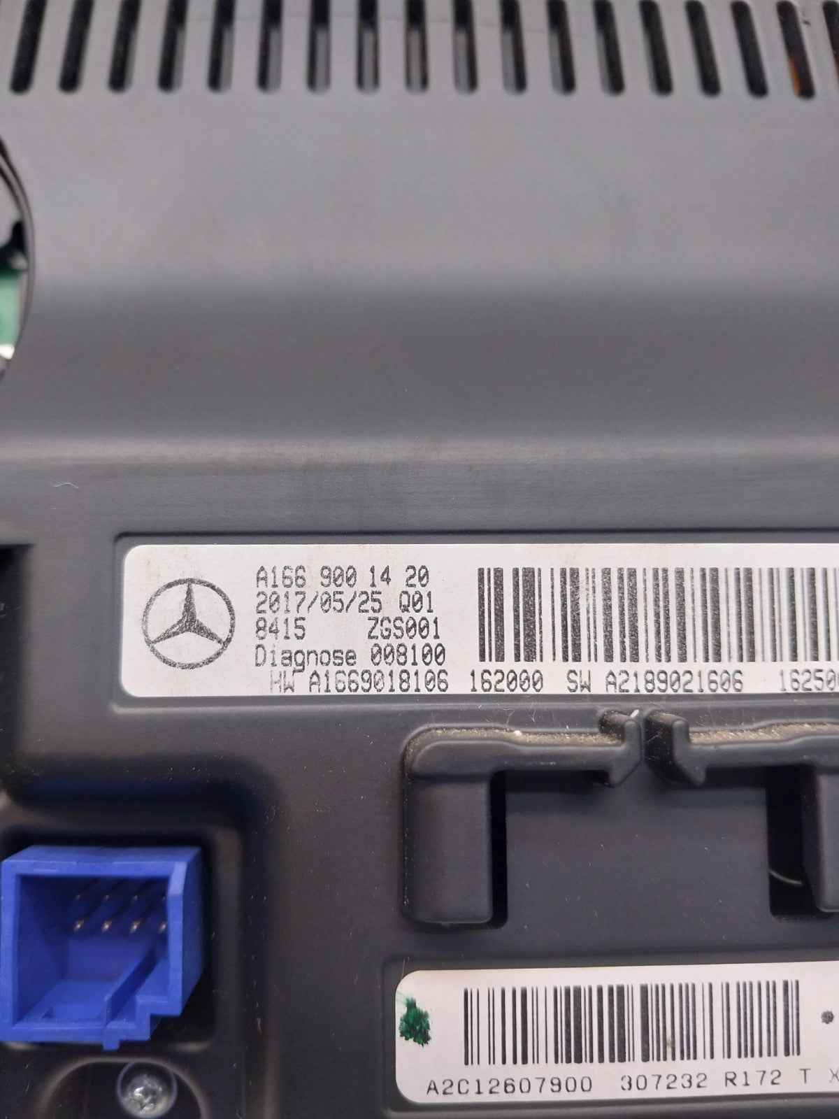 MERCEDES M-CLASS W166 DISPLAY SCREEN A1669001420 2017 FM00717