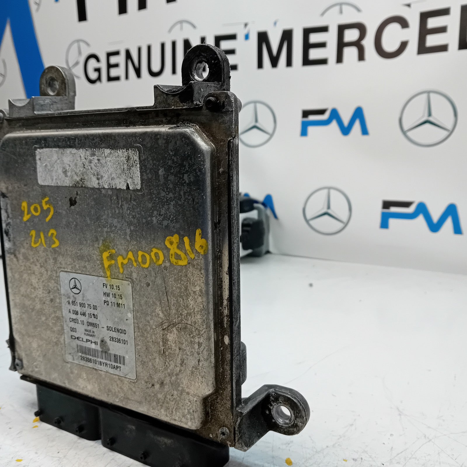MERCEDES  C CLASS W205 W213 2018 ENGINE  ECU CONTROL MODULE A6519007500 FM00816