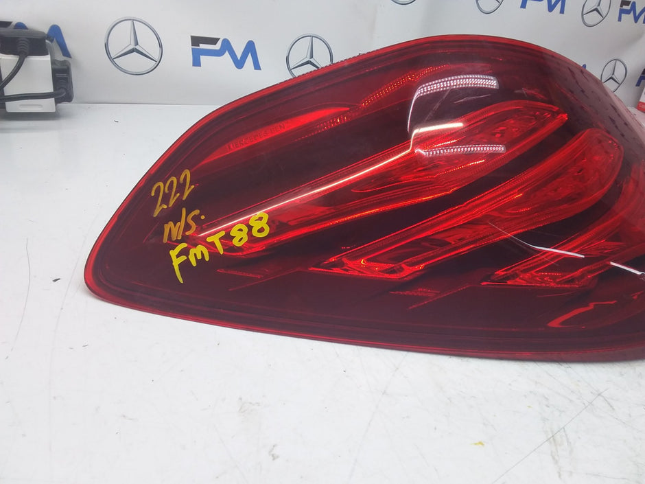 MERCEDES S-CLASS W222 REAR PASSENGER N/S TAIL LIGHT A2229065401 2016 FMT88