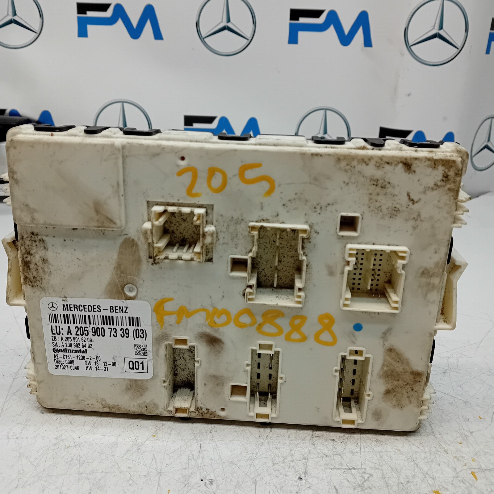 MERCEDES C-CLASS SAM CONTROL MODULE W205 A2059007339 FM00888