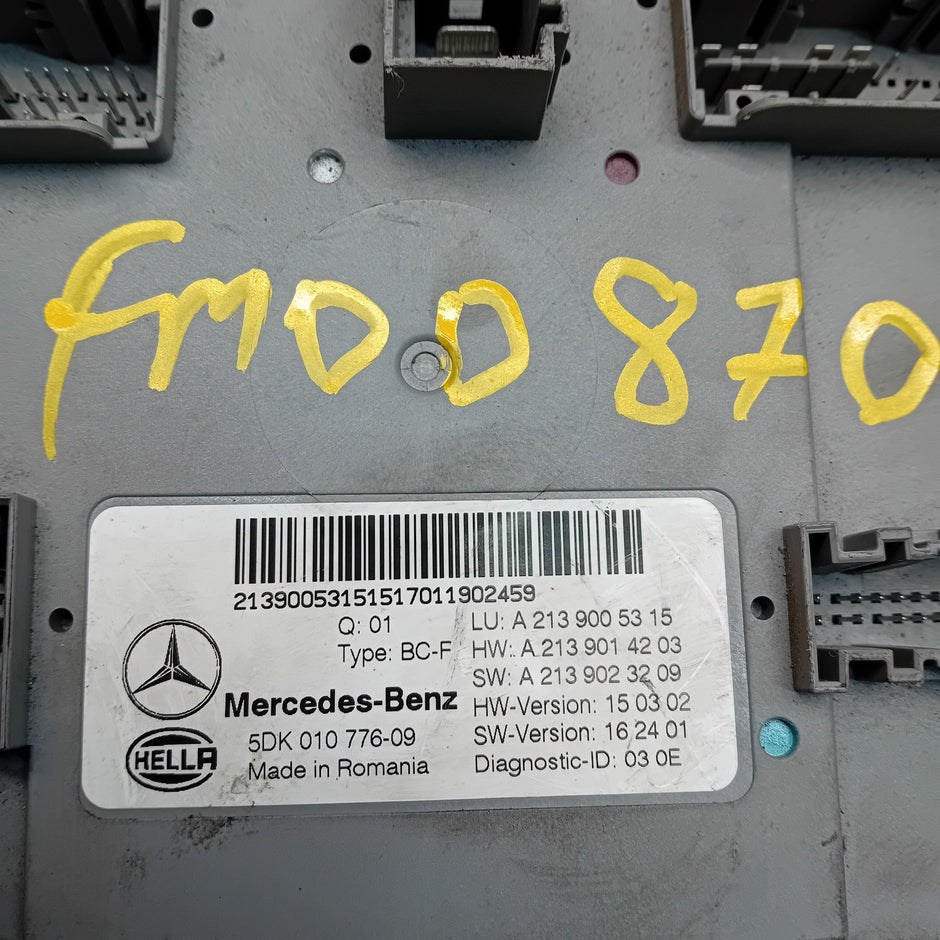 MERCEDES E-CLASS SAM CONTROL MODULE W213 A2139005315 FM00870