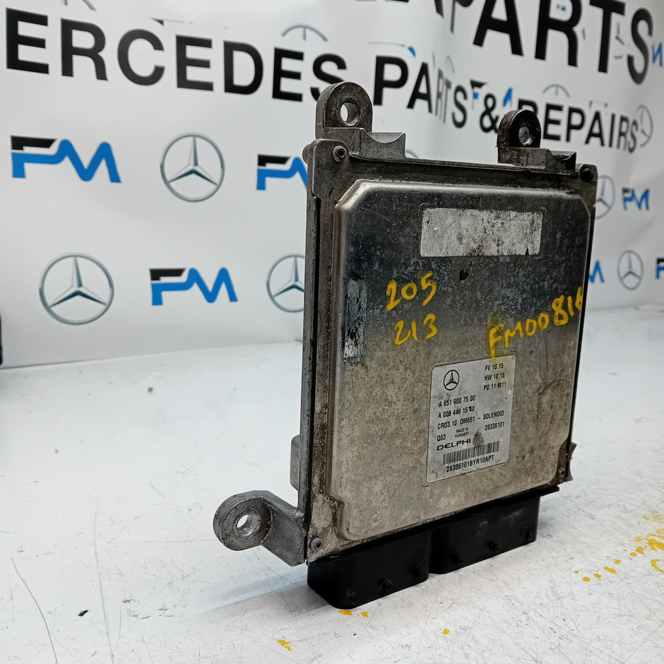 MERCEDES  C CLASS W205 W213 2018 ENGINE  ECU CONTROL MODULE A6519007500 FM00816