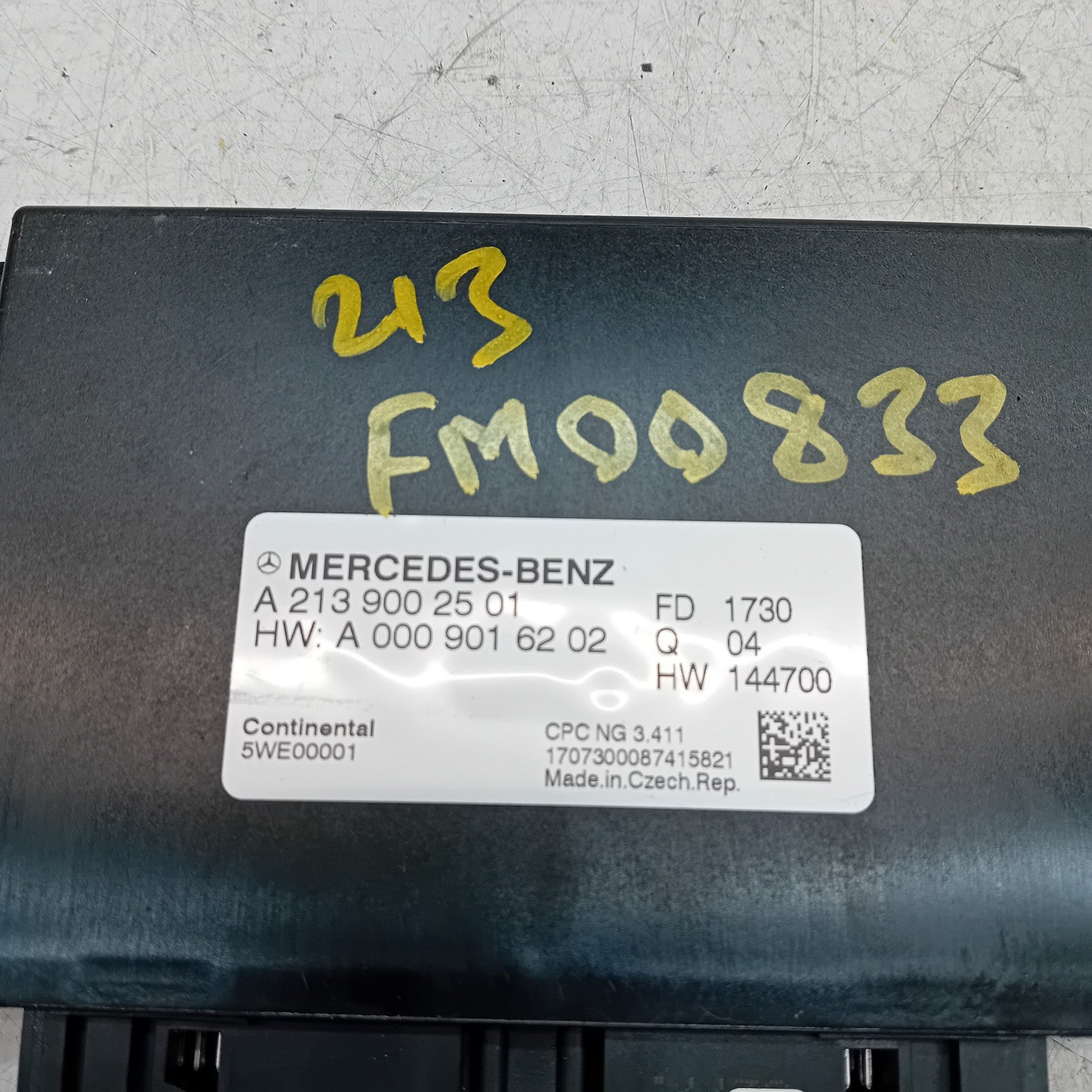 MERCEDES E-CLASS W213 GEARBOX CONTROL UNIT W205 A2139002501 FM00833