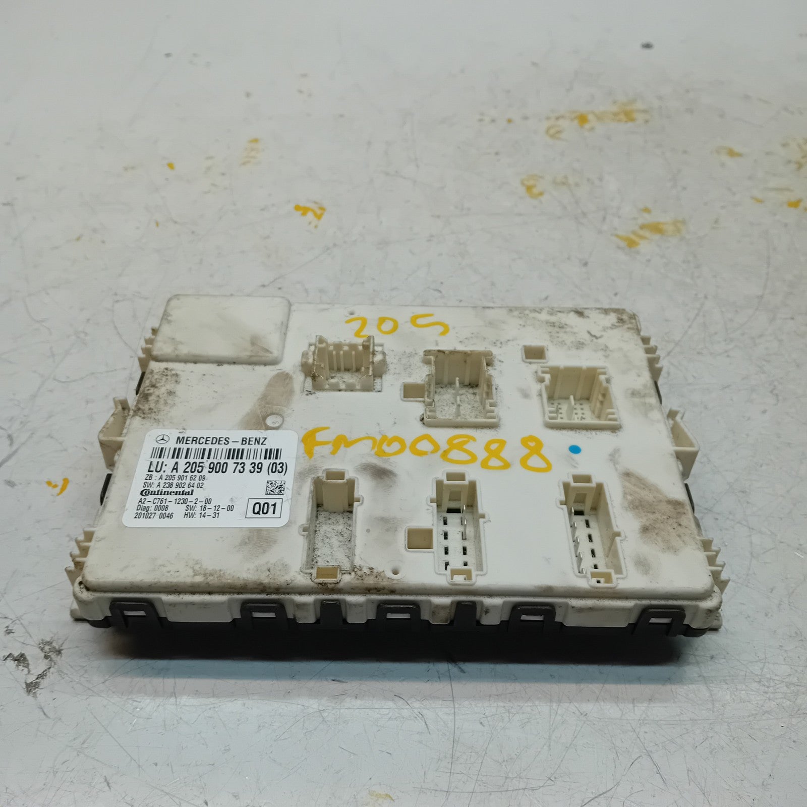 MERCEDES C-CLASS SAM CONTROL MODULE W205 A2059007339 FM00888
