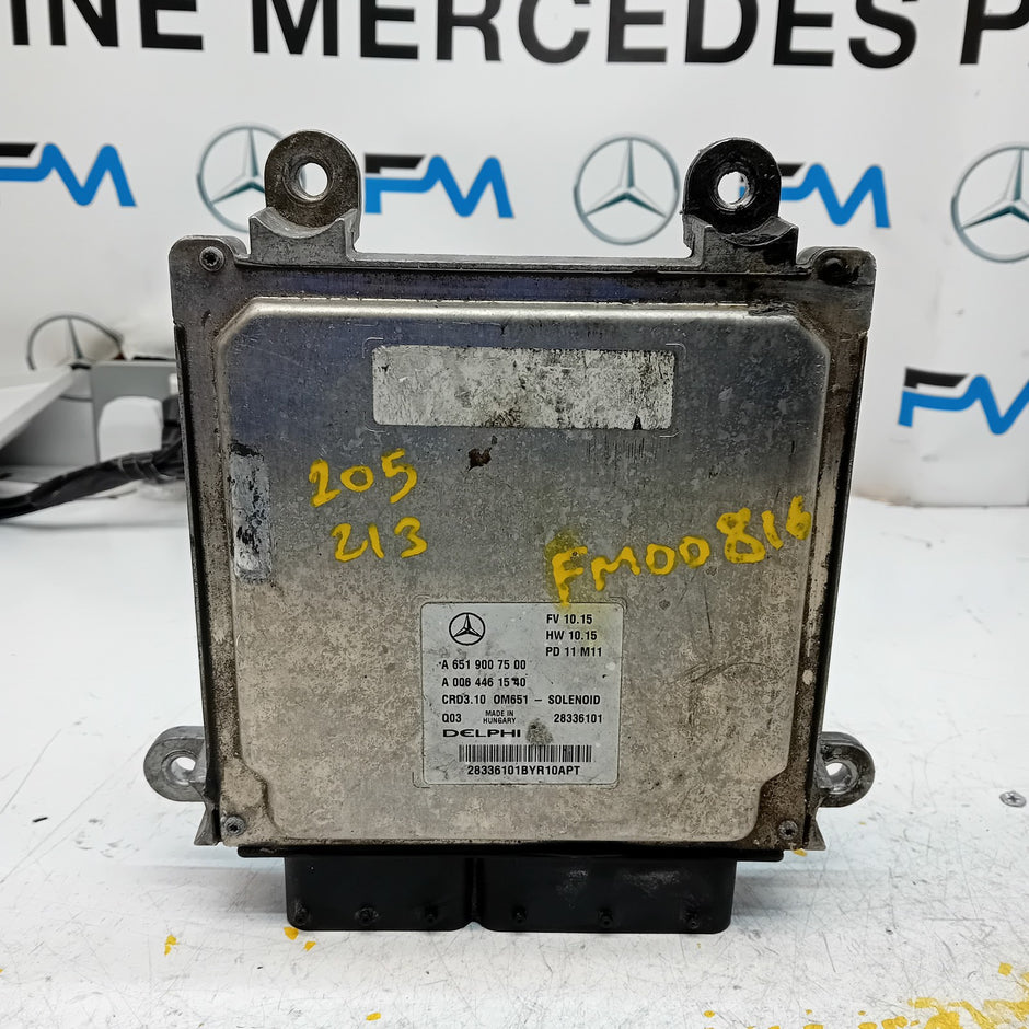 MERCEDES  C CLASS W205 W213 2018 ENGINE  ECU CONTROL MODULE A6519007500 FM00816
