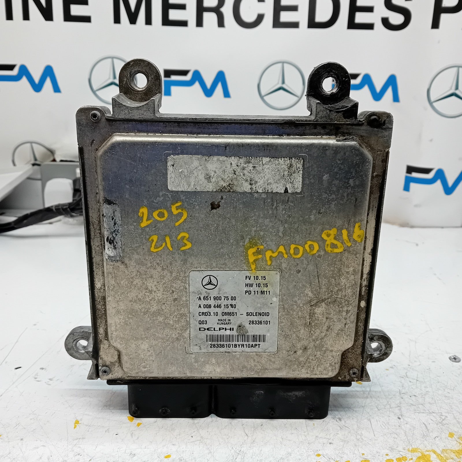 MERCEDES  C CLASS W205 W213 2018 ENGINE  ECU CONTROL MODULE A6519007500 FM00816