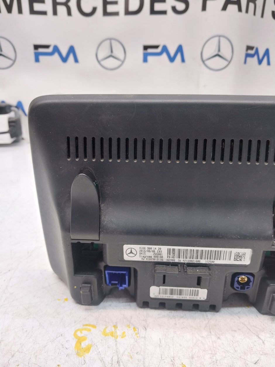 MERCEDES M-CLASS W166 DISPLAY SCREEN A1669001420 2016 FM00718