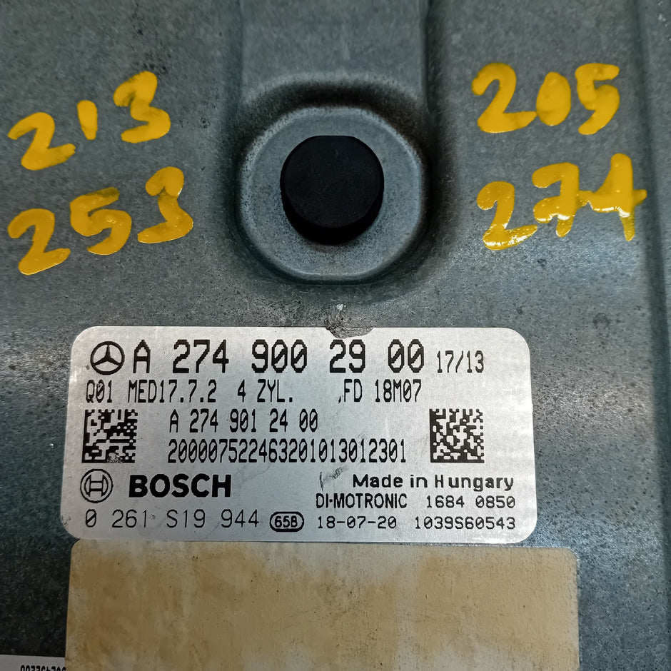 MERCEDES  C-CLASS 2015 ENGINE  ECU CONTROL MODULE A2749002900 FM00812