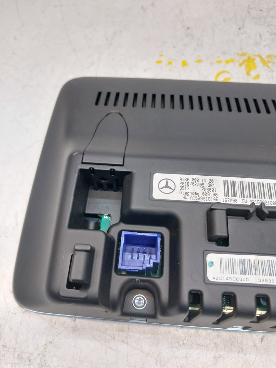 MERCEDES M-CLASS W166 DISPLAY SCREEN A1669001420 2018 FM00713