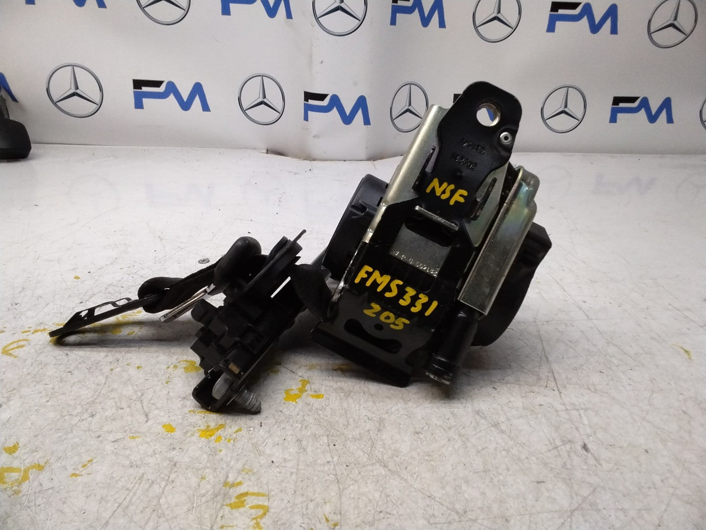 MERCEDES C-CLASS W205 SEAT BELT FRONT PASSENGER LEFT SIDE A2058600185 FMS331 NSF