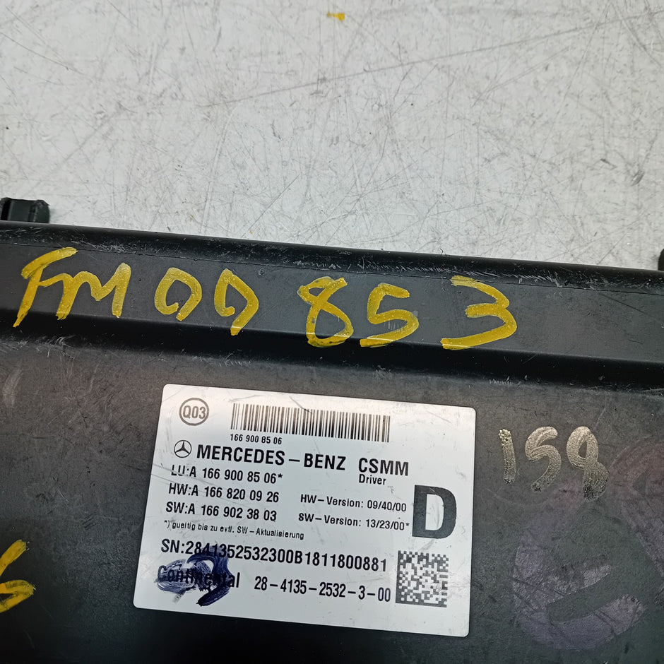 MERCEDES GLS CLASS W166FRONT RIGHT SEAT CONTROL MODULE A1669008506 FM00853
