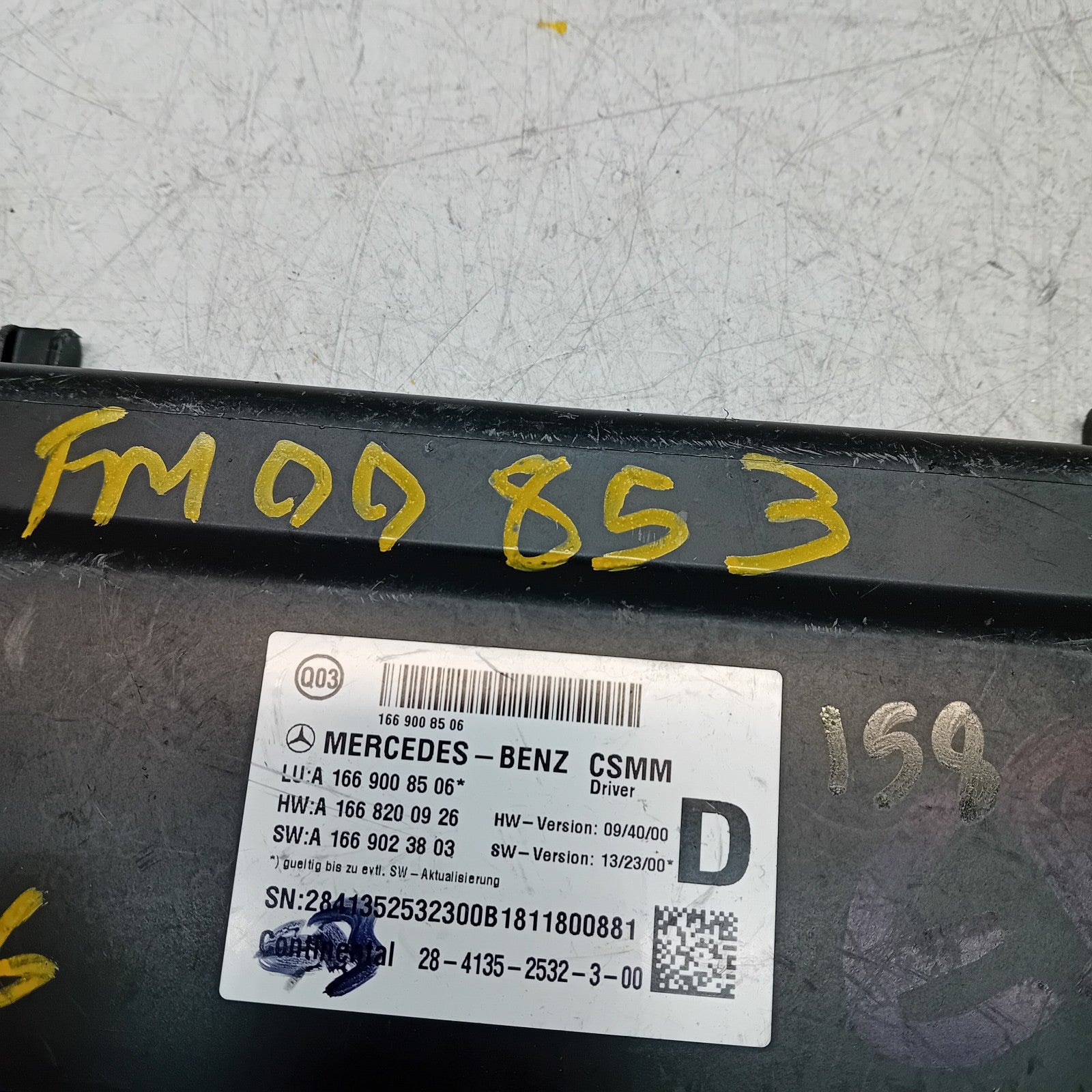 MERCEDES GLS CLASS W166FRONT RIGHT SEAT CONTROL MODULE A1669008506 FM00853