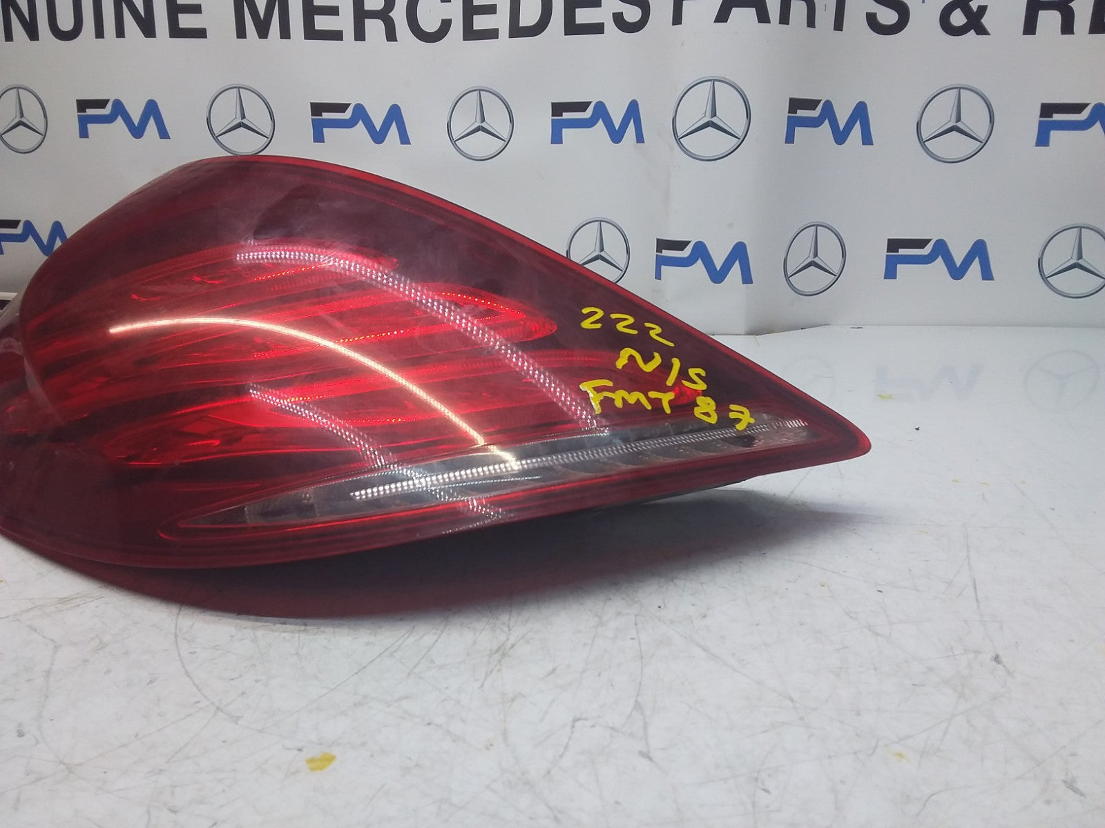 MERCEDES S-CLASS W222 REAR PASSENGER N/S TAIL LIGHT A2229065401 2016 FMT87