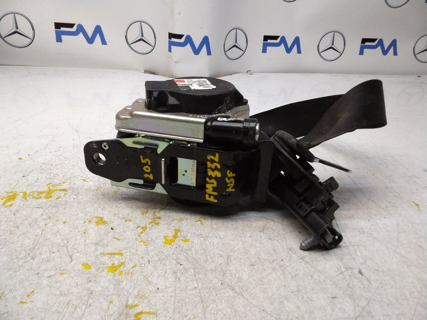MERCEDES C-CLASS W205 SEAT BELT FRONT PASSENGER LEFT SIDE A2058600185 FMS332 NSF