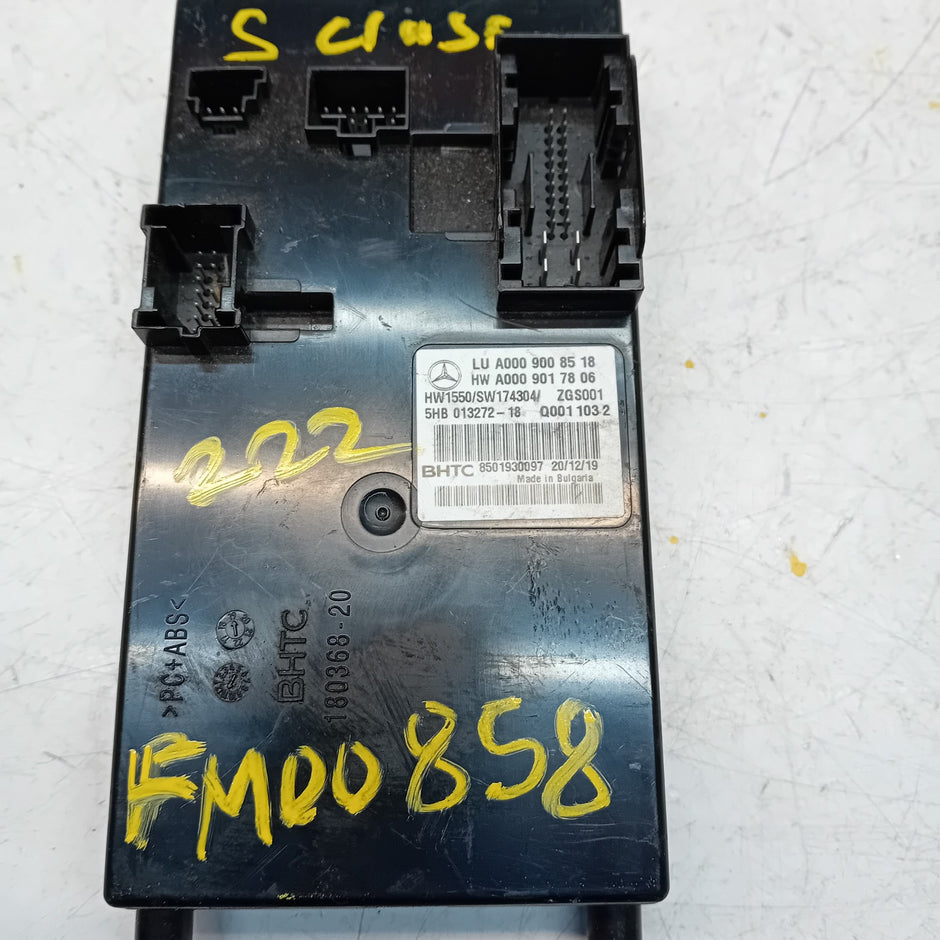 MERCEDES S CLASS 2017 W222 AIR CONDITIONING CONTROL MODULE A0009008518 FM00858