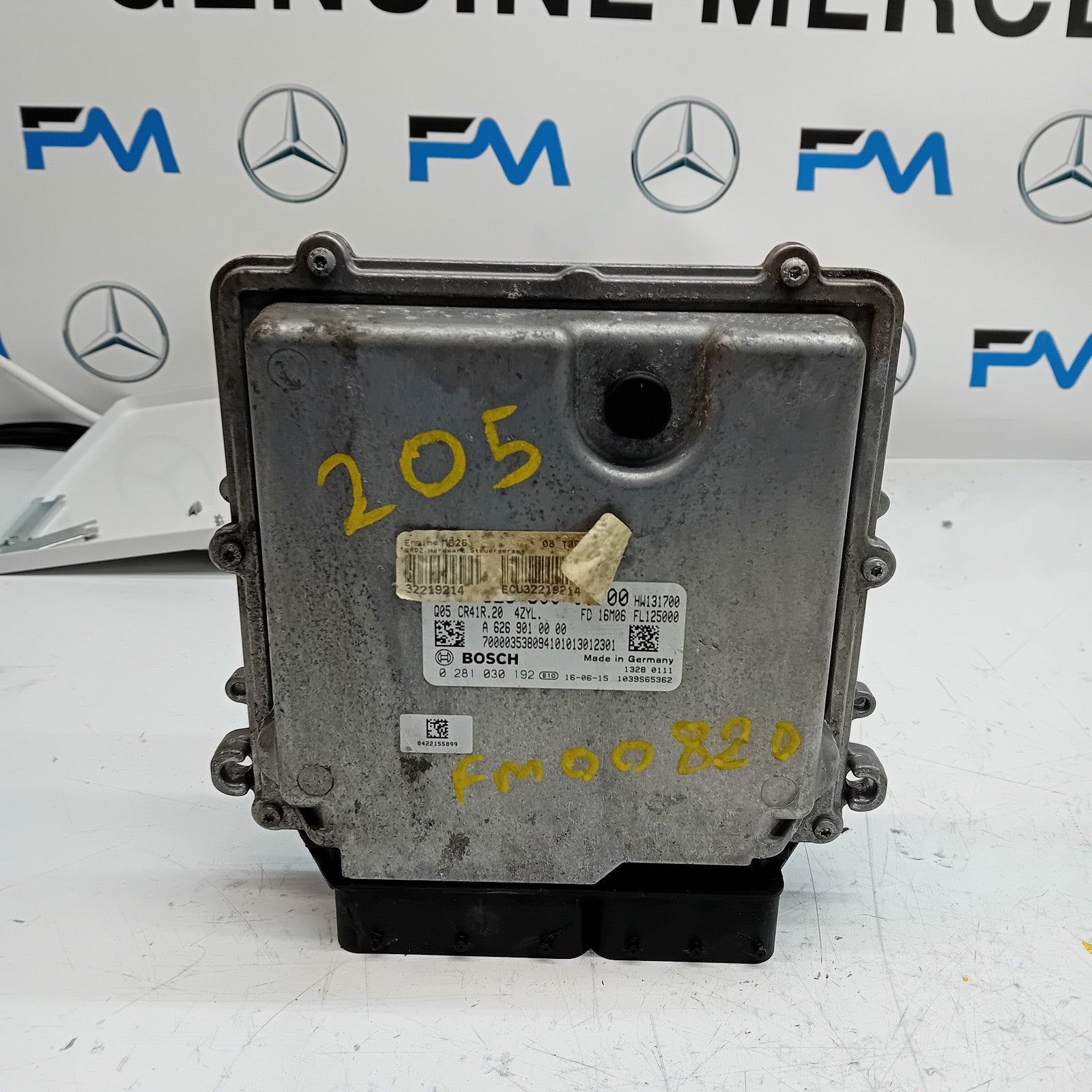 MERCEDES  C CLASS W205 W213 2018 ENGINE  ECU CONTROL MODULE A626900000 FM00820