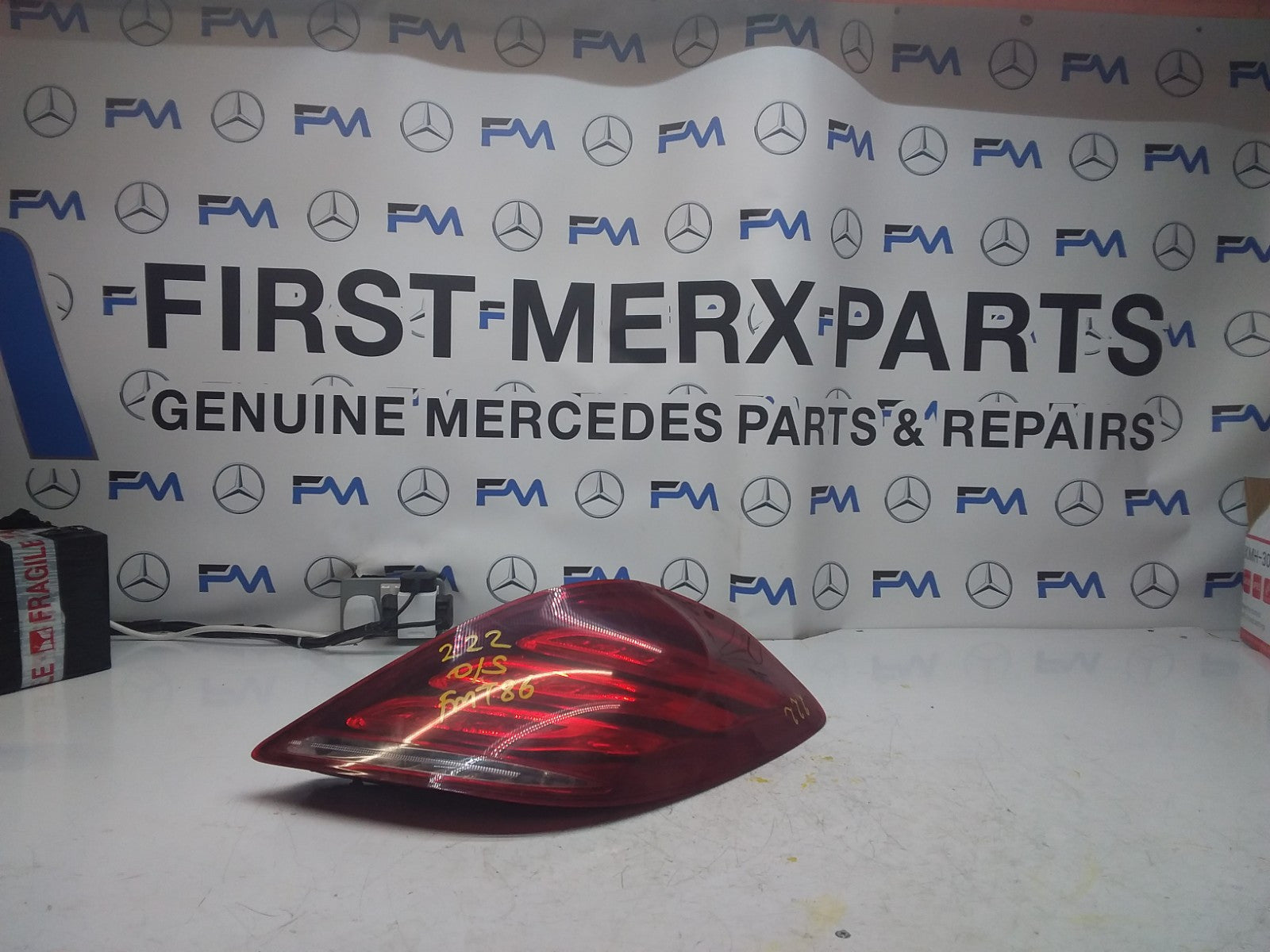 MERCEDES S-CLASS W222 REAR DRIVER O/S TAIL LIGHT A2229065501 2016 FMT86