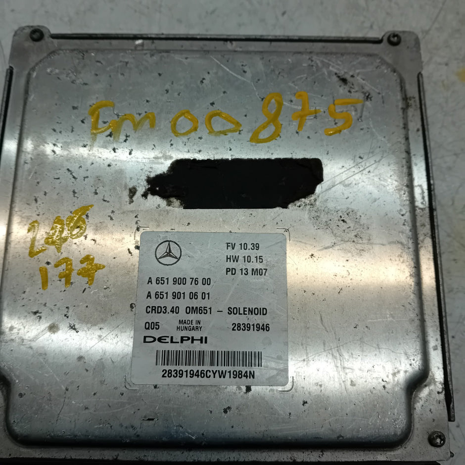 MERCEDES  B CLASS W246 W177 ENGINE  ECU CONTROL MODULE A6519007600 FM00875