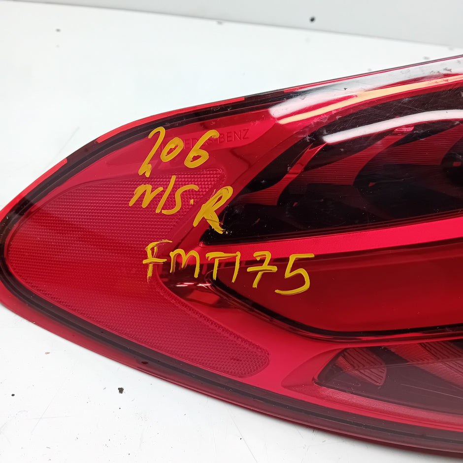 MERCEDES C-CLASS W206 PASSENGER SIDE NS REAR TAIL LIGHT FMT175 A2069060301
