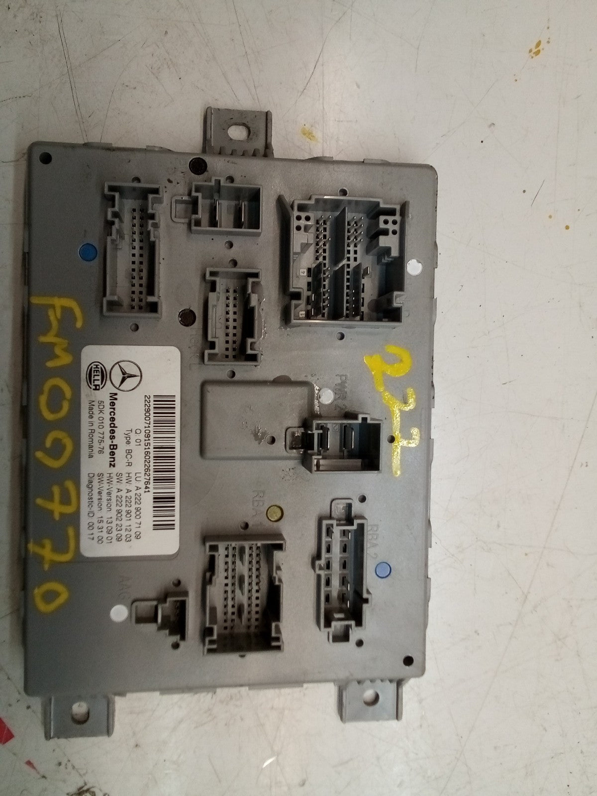 MERCEDES S-CLASS REAR SAM CONTROL MODULE W222 A2229007109 FM00770